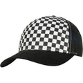Black-White - Front - Flexfit by Yupoong Checkerboard Retro Trucker Cap