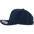Navy - Side - Flexfit by Yupoong Brushed Twill Mid-Profile Cap