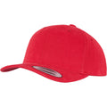 Red - Front - Flexfit by Yupoong Brushed Twill Mid-Profile Cap