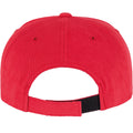 Red - Close up - Flexfit by Yupoong Brushed Twill Mid-Profile Cap