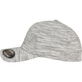 Black-Heather Grey - Side - Flexfit by Yupoong Stripes Melange Cap