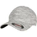 Black-Heather Grey - Front - Flexfit by Yupoong Stripes Melange Cap