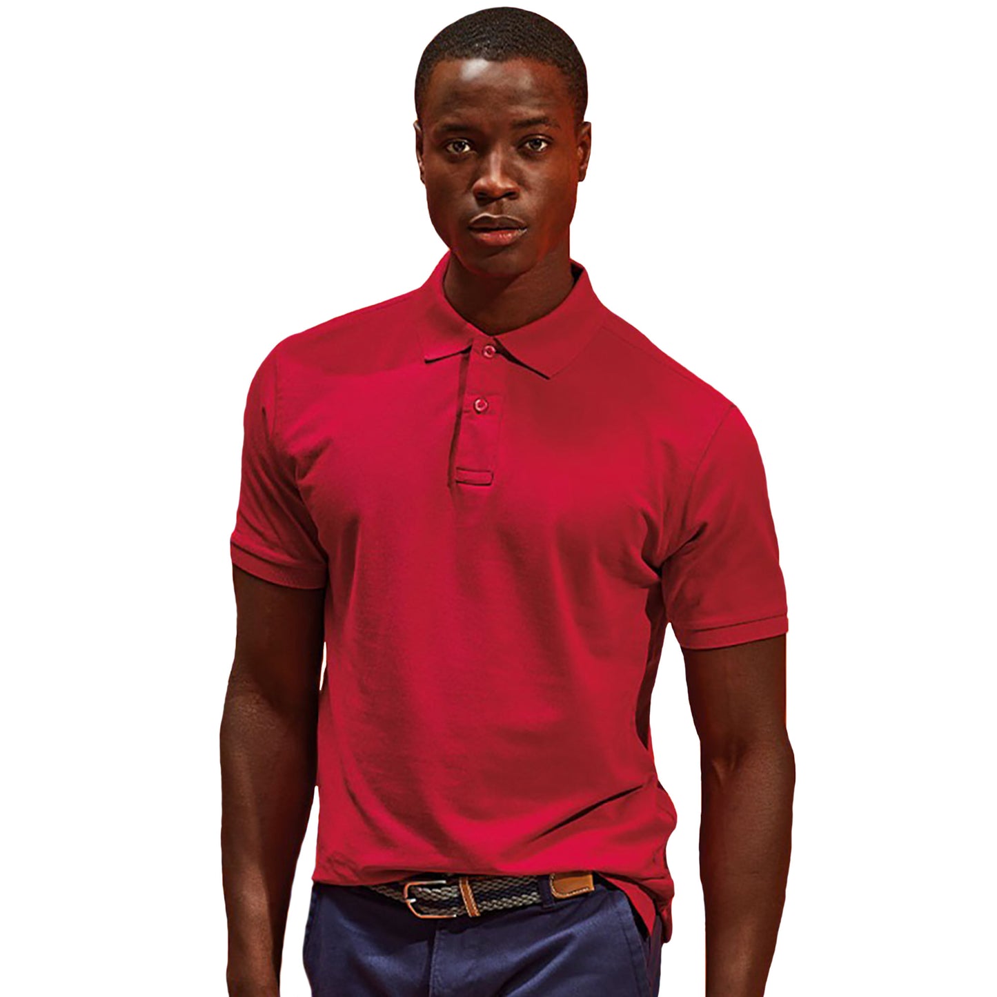 Cherry Red - Back - Asquith & Fox Mens Organic Classic Fit Polo Shirt