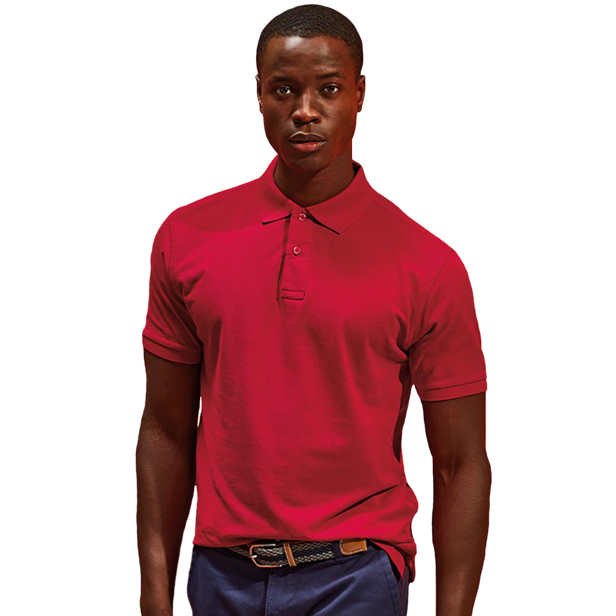 Cherry Red - Back - Asquith & Fox Mens Organic Classic Fit Polo Shirt
