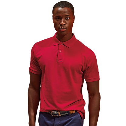 Cherry Red - Back - Asquith & Fox Mens Organic Classic Fit Polo Shirt