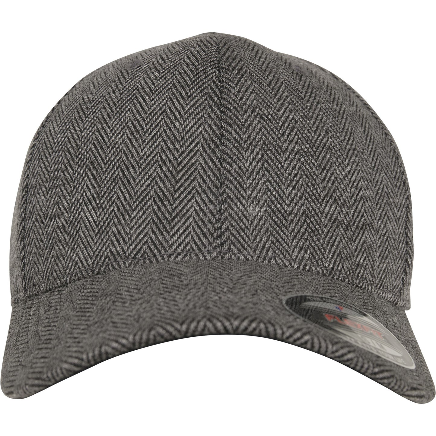 Black-Heather Grey - Back - Flexfit by Yupoong Herringbone Melange Cap