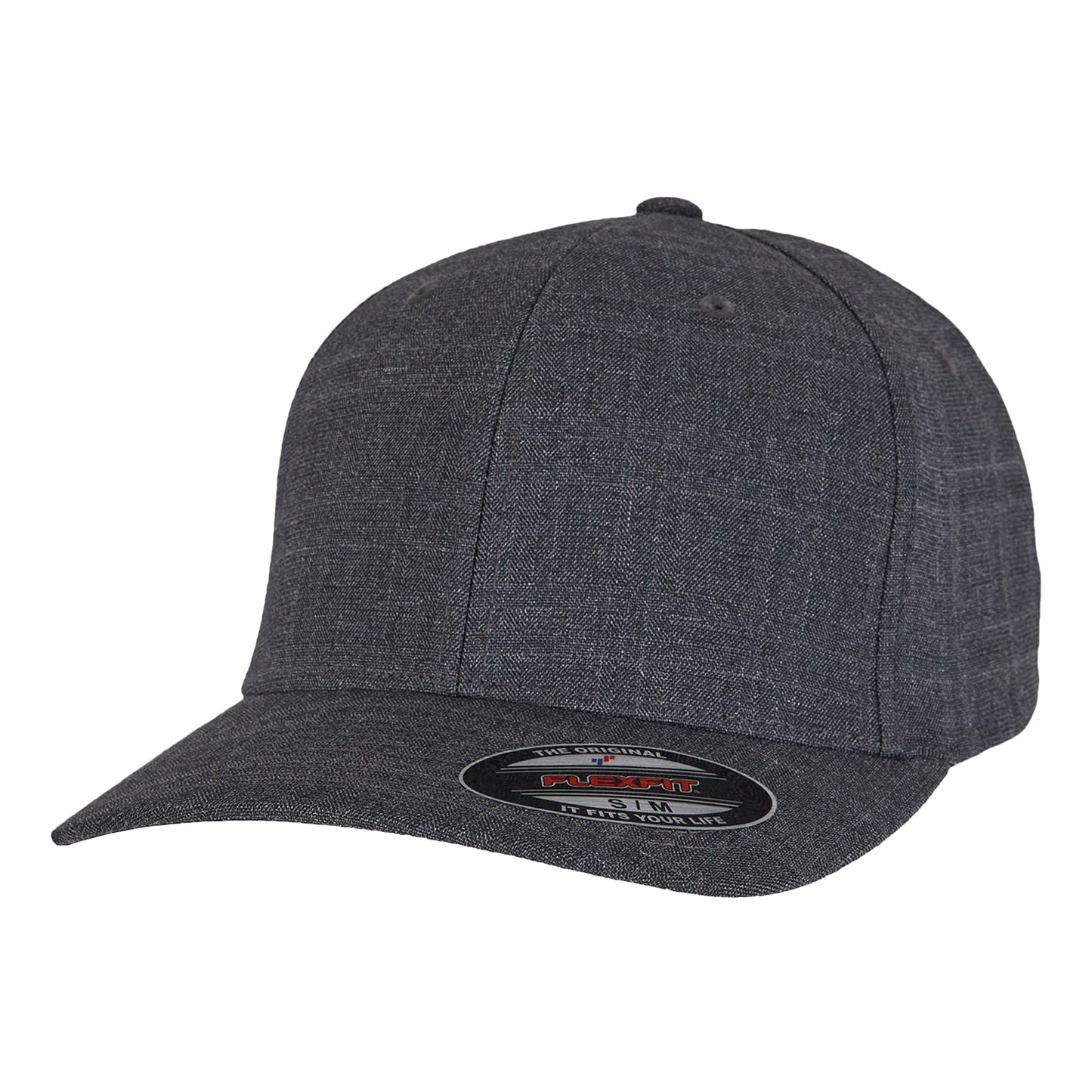 Charcoal - Front - Flexfit by Yupoong Unisex Adults Fine Melange Cap
