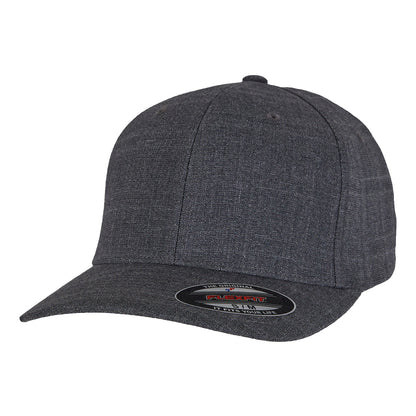 Charcoal - Front - Flexfit by Yupoong Unisex Adults Fine Melange Cap