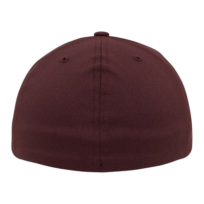 Maroon - Back - Flexfit by Yupoong Unisex Adults Flat Visor Cap