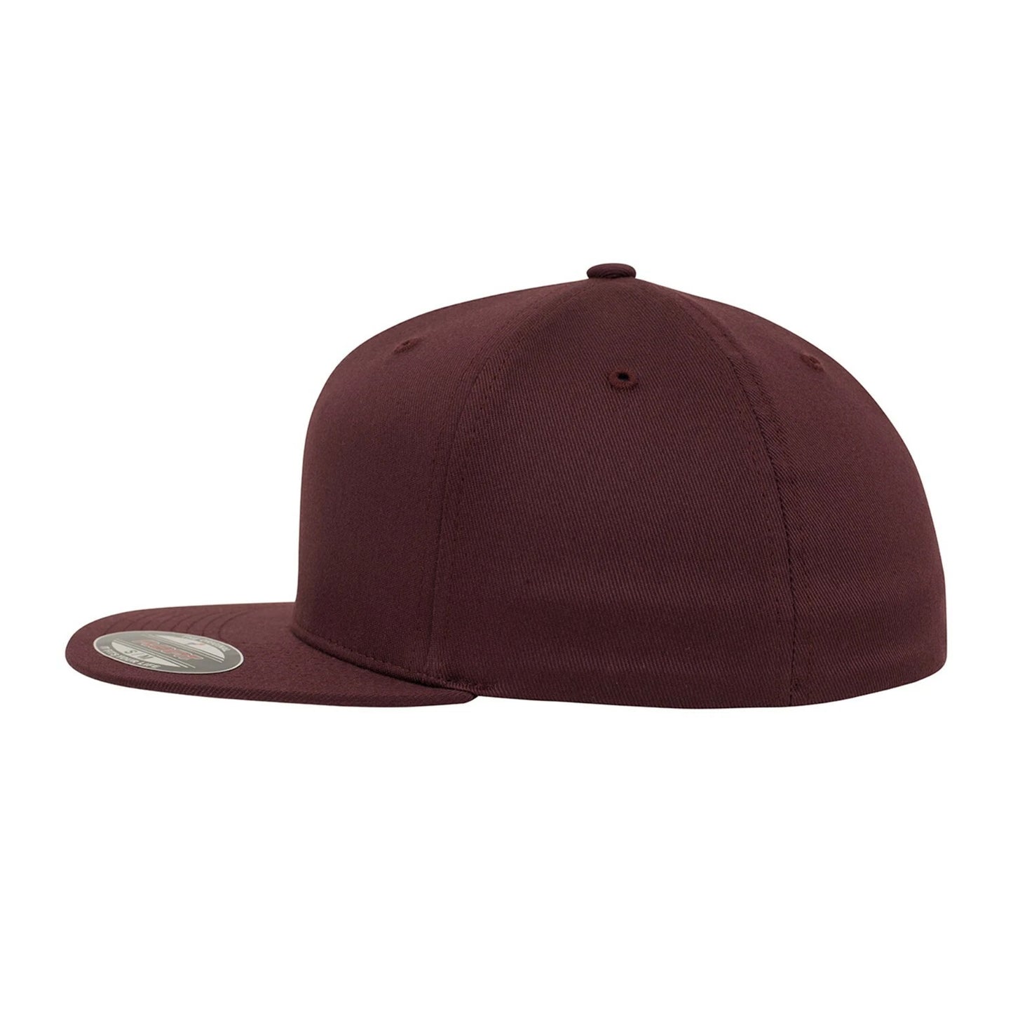 Maroon - Side - Flexfit by Yupoong Unisex Adults Flat Visor Cap