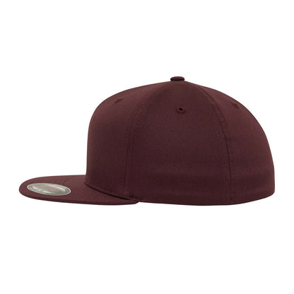 Maroon - Side - Flexfit by Yupoong Unisex Adults Flat Visor Cap