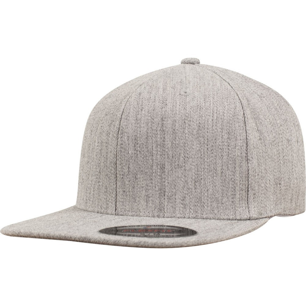 Heather - Front - Flexfit by Yupoong Unisex Adults Flat Visor Cap