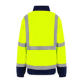 Yellow-Navy - Back - PRO RTX High Visibility Mens Full-Zip Fleece