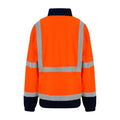 Orange-Navy - Back - PRO RTX High Visibility Mens Full-Zip Fleece