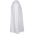 White - Side - Build Your Brand Mens Long Sleeve Jumper
