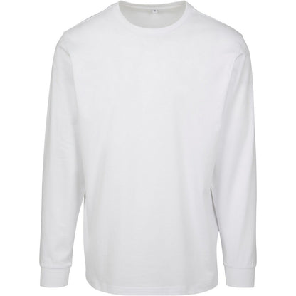 White - Front - Build Your Brand Mens Long Sleeve Jumper