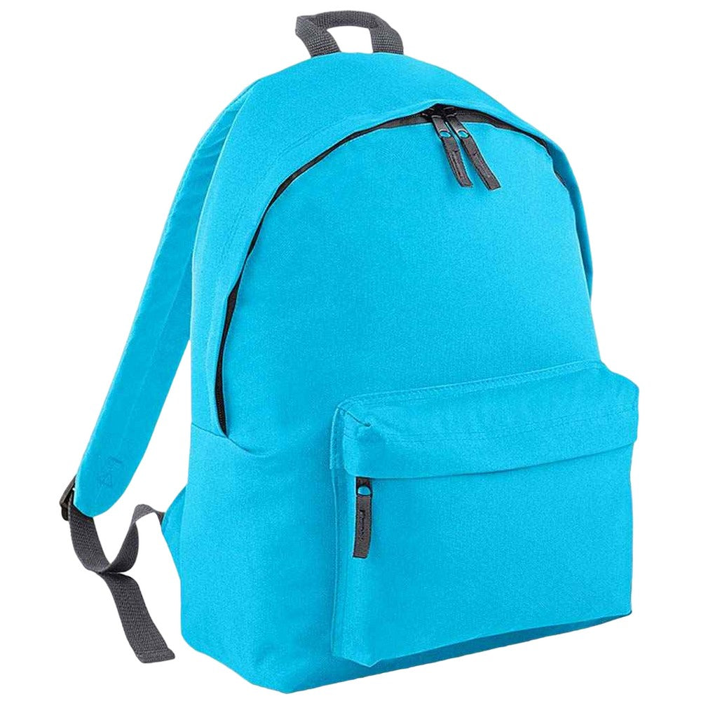 Surf Blue-Graphite Grey - Front - Bagbase Original Plain Backpack