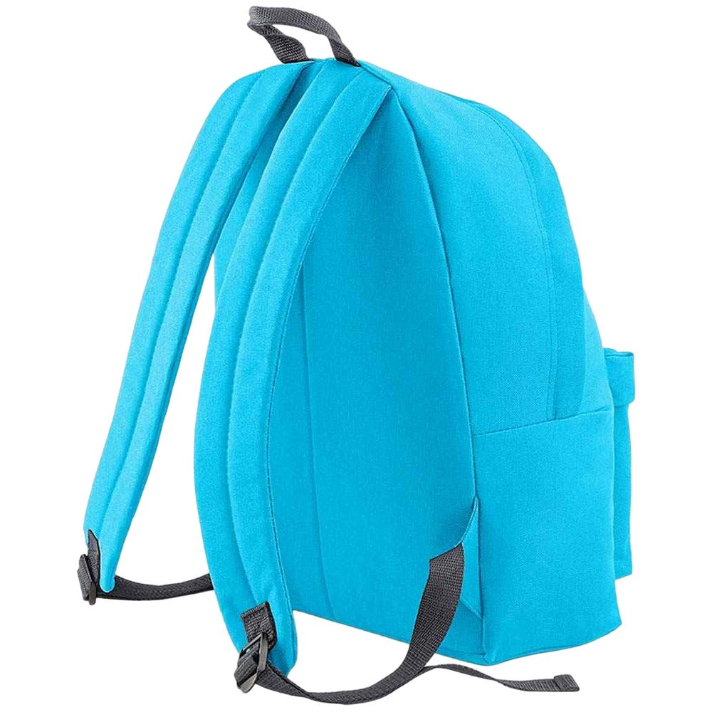 Surf Blue-Graphite Grey - Back - Bagbase Original Plain Backpack