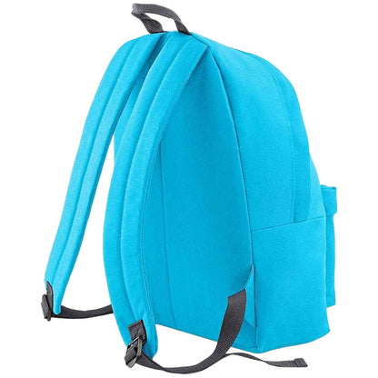 Surf Blue-Graphite Grey - Back - Bagbase Original Plain Backpack