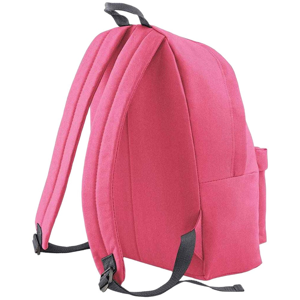 True Pink-Graphite - Back - Bagbase Original Plain Backpack