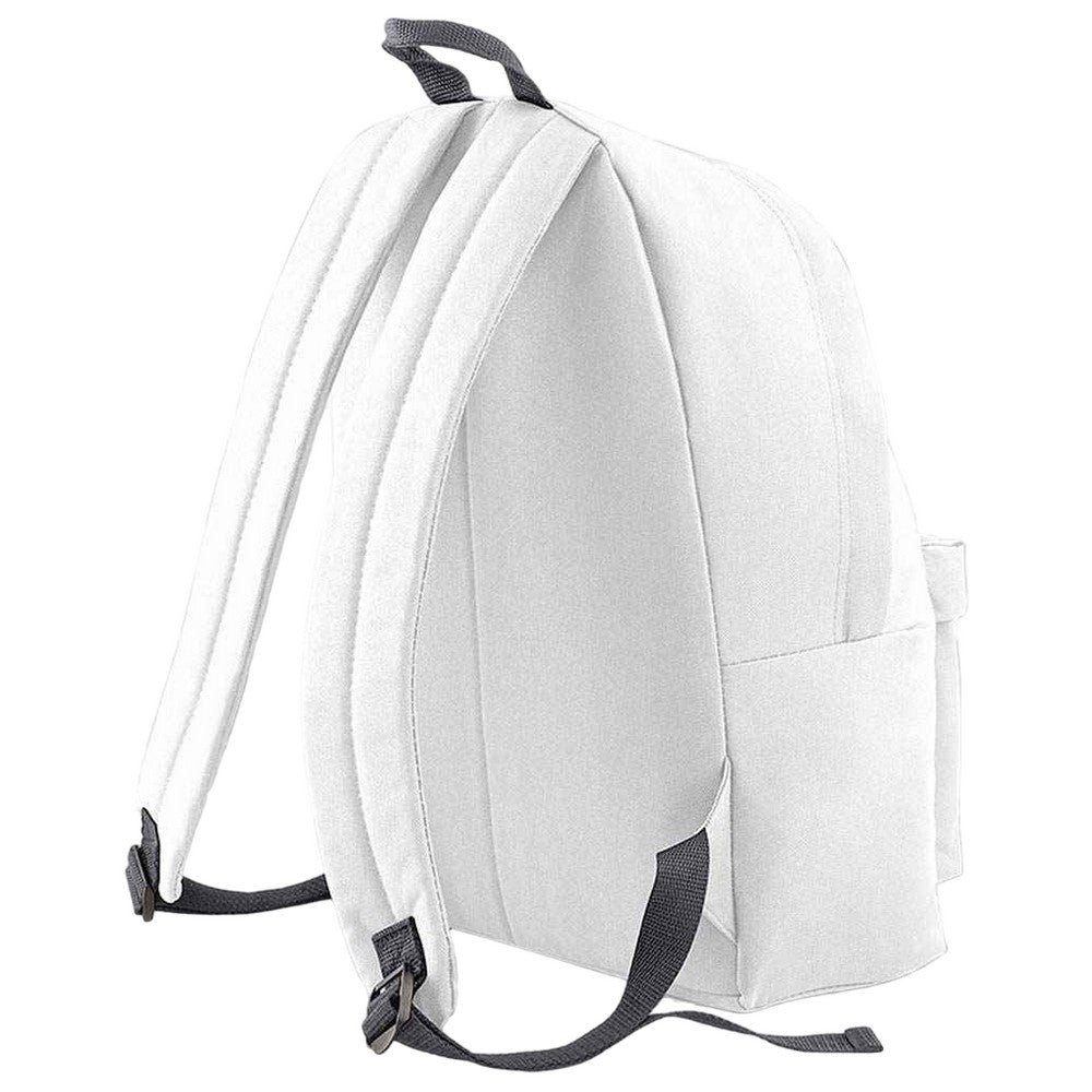 White-Graphite Grey - Back - Bagbase Original Plain Backpack