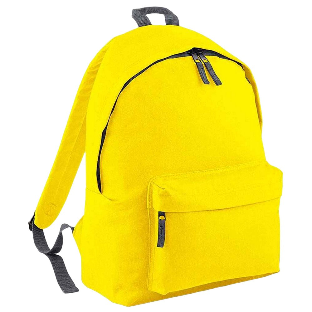 Yellow-Graphite Grey - Front - Bagbase Original Plain Backpack