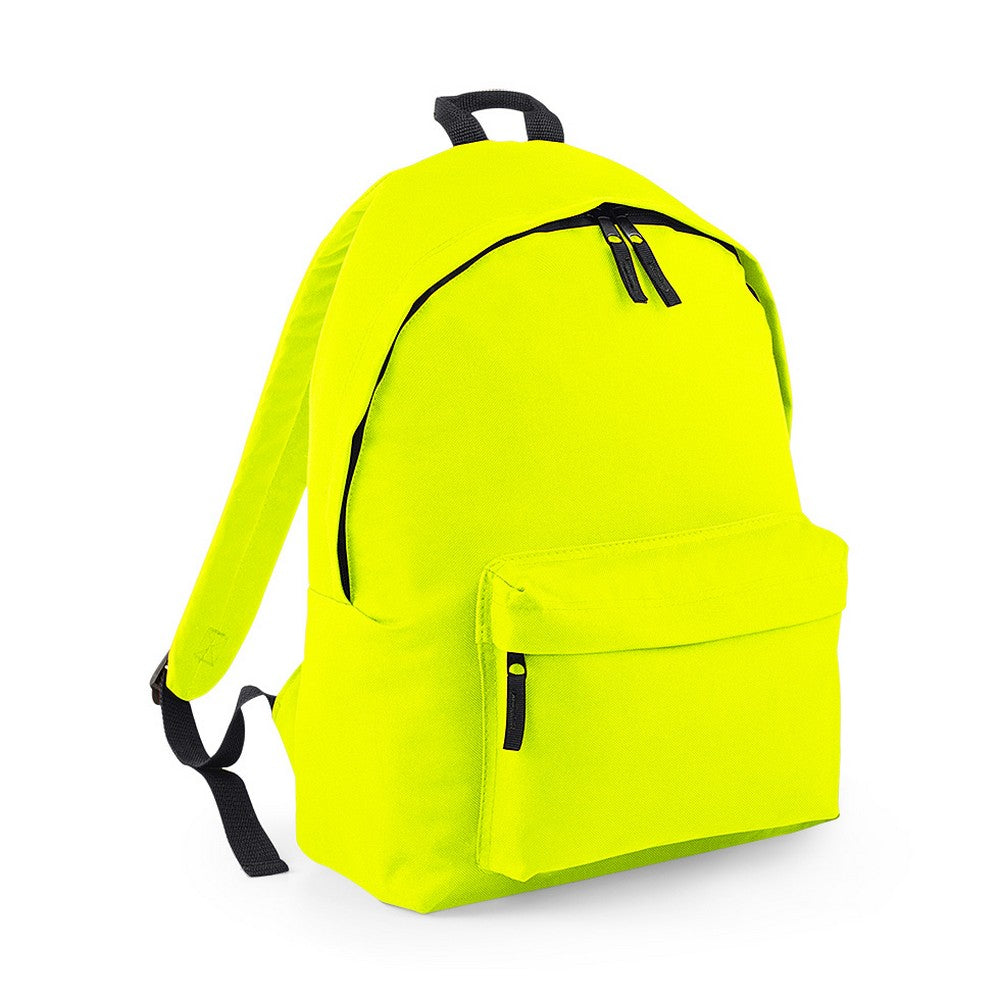 Fluorescent Yellow - Front - Bagbase Original Plain Backpack