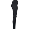 Black - Pack Shot - Build Your Brand Womens-Ladies Jersey Stretch Leggings