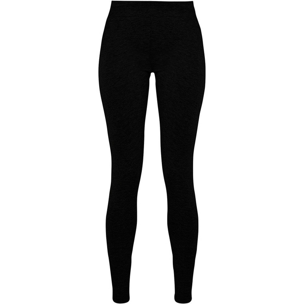 Black - Front - Build Your Brand Womens-Ladies Jersey Stretch Leggings