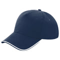 French Navy -White - Back - Beechfield Unisex Adult Cap