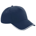French Navy -White - Front - Beechfield Unisex Adult Cap
