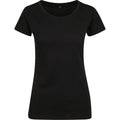 Black - Front - Build Your Brand Womens-Ladies Jersey T-Shirt