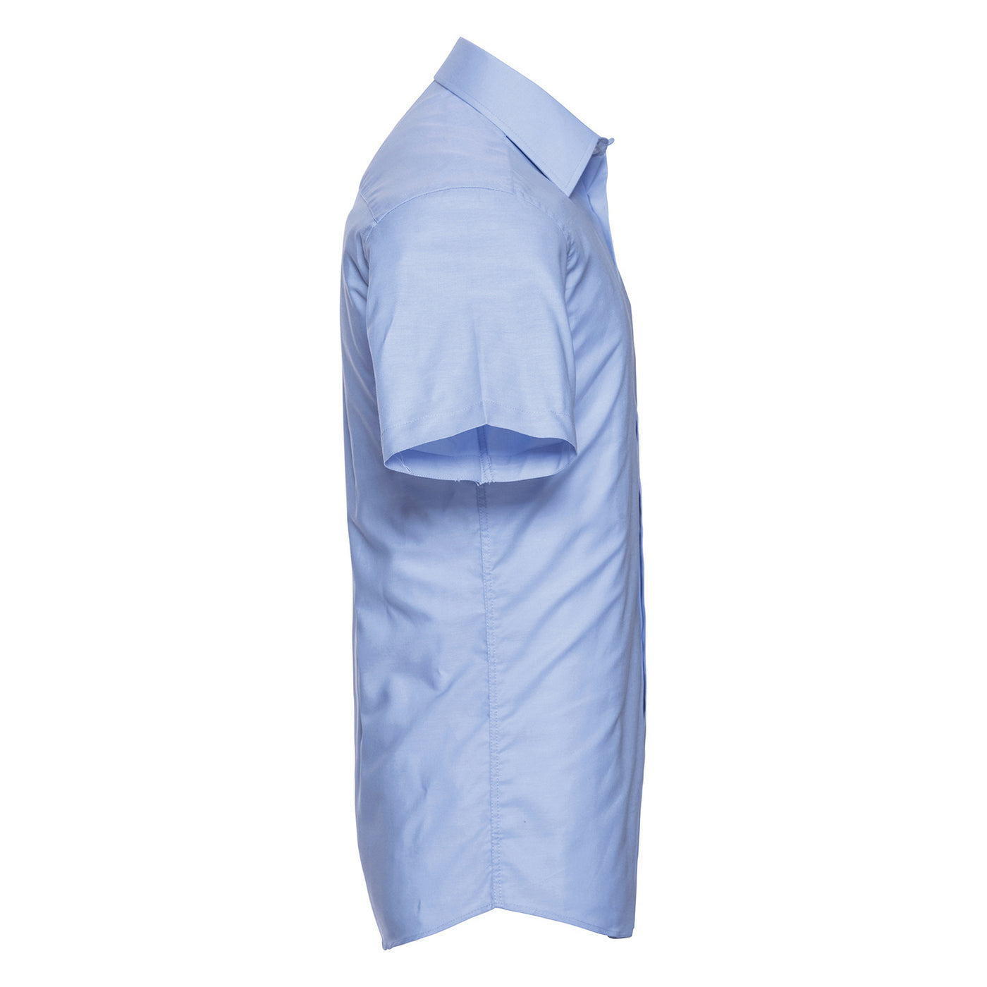 Oxford Blue - Side - Russell Collection Mens Oxford Easy-Care Tailored Shirt
