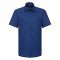 Bright Royal Blue - Front - Russell Collection Mens Oxford Easy-Care Tailored Shirt