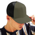 Olive Green-Black - Back - Beechfield Unisex Adult Trucker Cap