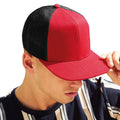 Red-Black - Back - Beechfield Unisex Adult Trucker Cap