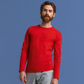 Red - Back - Fruit Of The Loom Mens Iconic 150 Long-Sleeved T-Shirt