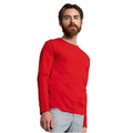 Red - Side - Fruit Of The Loom Mens Iconic 150 Long-Sleeved T-Shirt