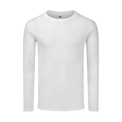 White - Front - Fruit Of The Loom Mens Iconic 150 Long-Sleeved T-Shirt