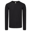 Black - Front - Fruit Of The Loom Mens Iconic 150 Long-Sleeved T-Shirt
