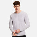 Grey Heather - Back - Fruit Of The Loom Mens Iconic 150 Long-Sleeved T-Shirt