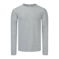 Heather Grey - Front - Fruit Of The Loom Mens Iconic 150 Long-Sleeved T-Shirt