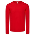 Red - Front - Fruit Of The Loom Mens Iconic 150 Long-Sleeved T-Shirt