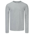 Grey Heather - Front - Fruit Of The Loom Mens Iconic 150 Long-Sleeved T-Shirt
