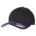 Black-Navy - Front - Flexfit Unisex Adult Two Tone Cap