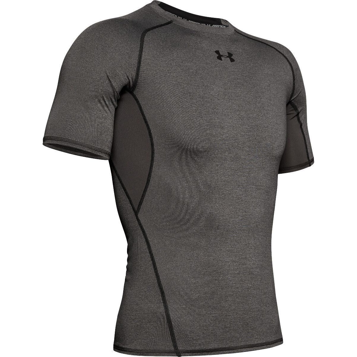 Carbon Heather - Front - Under Armour Mens HeatGear Compression Shirt