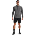 Carbon Heather-Black - Lifestyle - Under Armour Mens Tech Half Zip Top