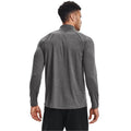 Carbon Heather-Black - Pack Shot - Under Armour Mens Tech Half Zip Top