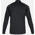 Black-Charcoal Grey - Back - Under Armour Mens Tech Half Zip Top