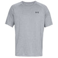 Light Steel Heather-Black - Front - Under Armour Mens Tech T-Shirt